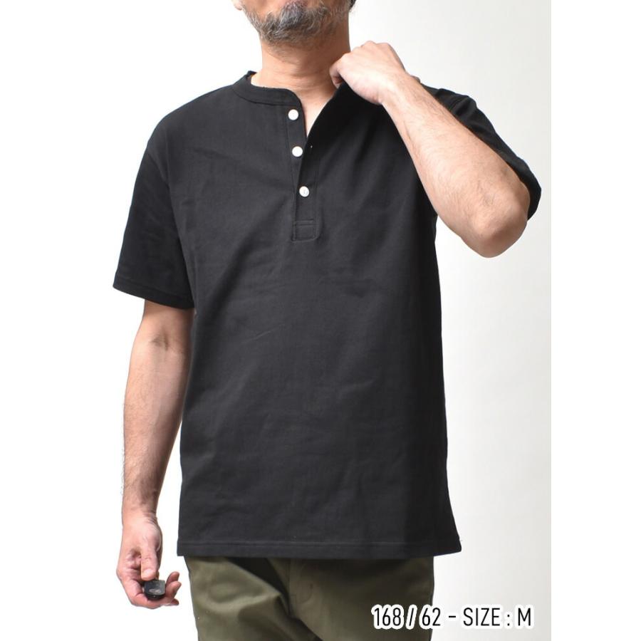 ヘンリーネック Tシャツ 半袖 メンズ 無地 アメカジ ブランド 綿100 春