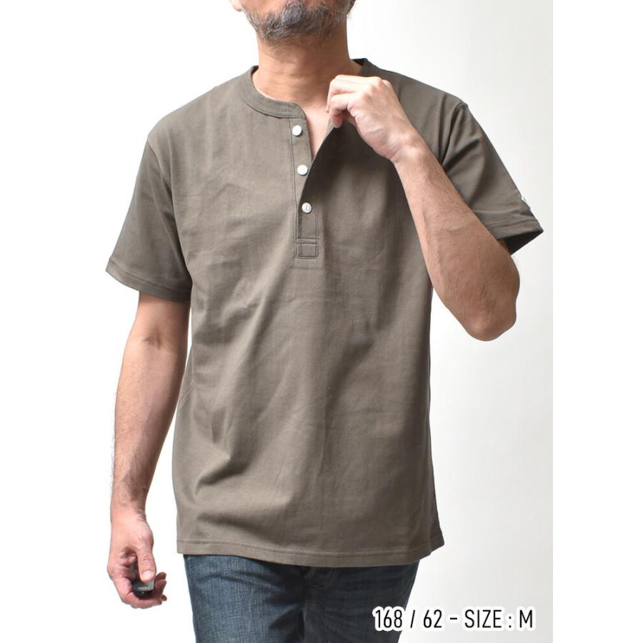 ヘンリーネック Tシャツ 半袖 メンズ 無地 アメカジ ブランド 綿100 春
