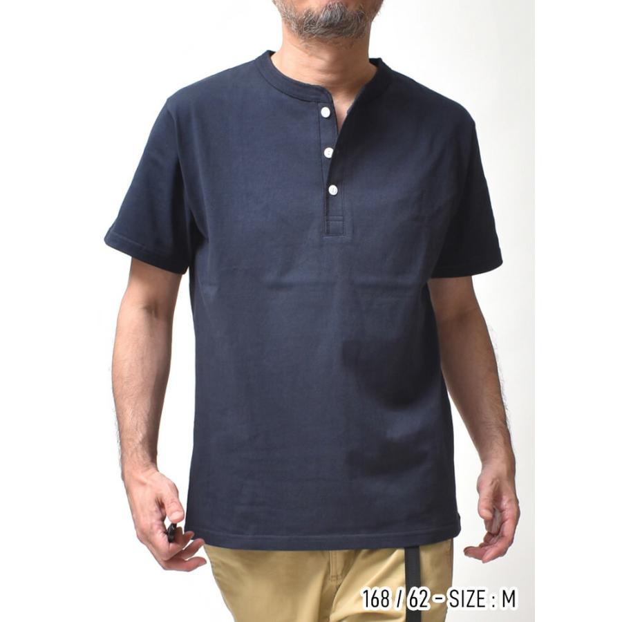ヘンリーネック Tシャツ 半袖 メンズ 無地 アメカジ ブランド 綿100 春