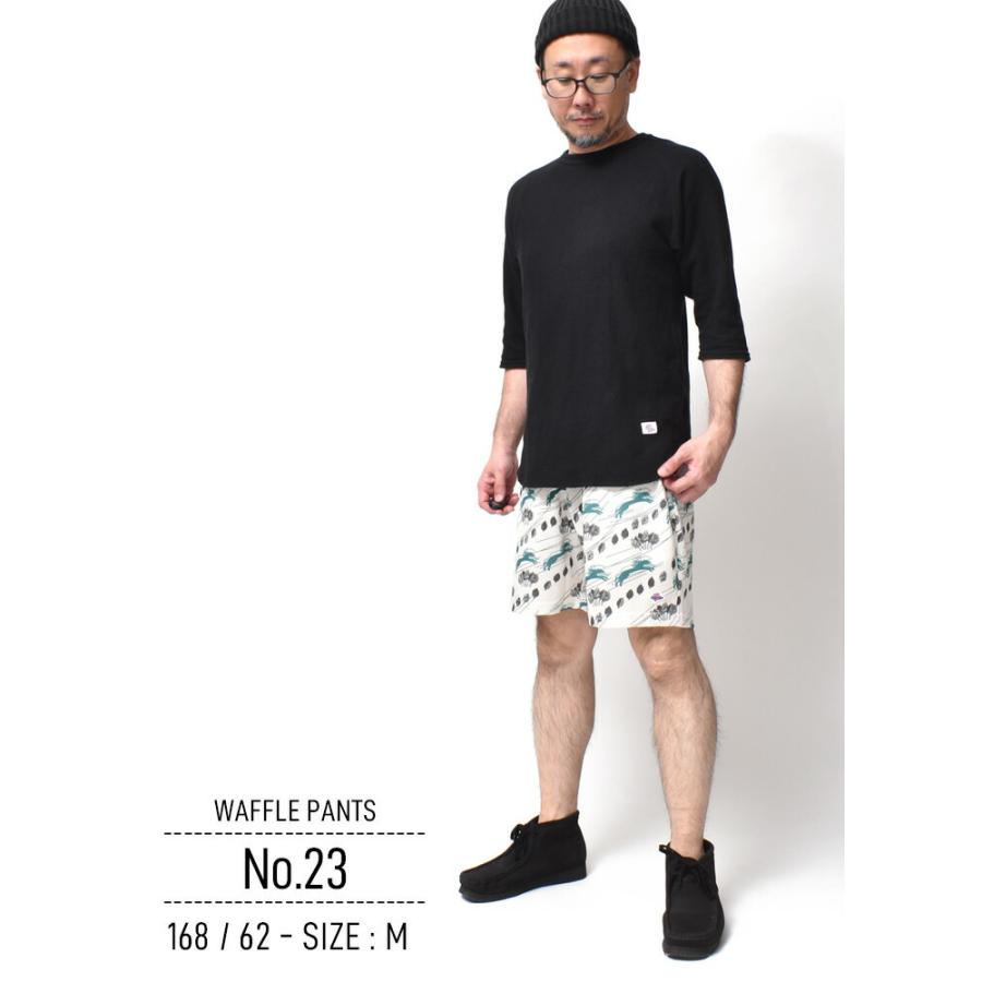 ショートパンツ メンズ サーマル ワッフル ハーフパンツ 短パン 夏服