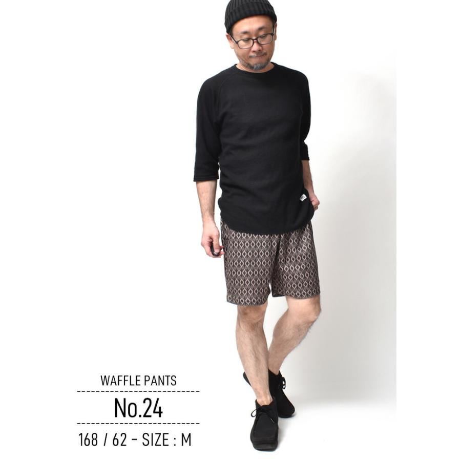 ショートパンツ メンズ サーマル ワッフル ハーフパンツ 短パン 夏服