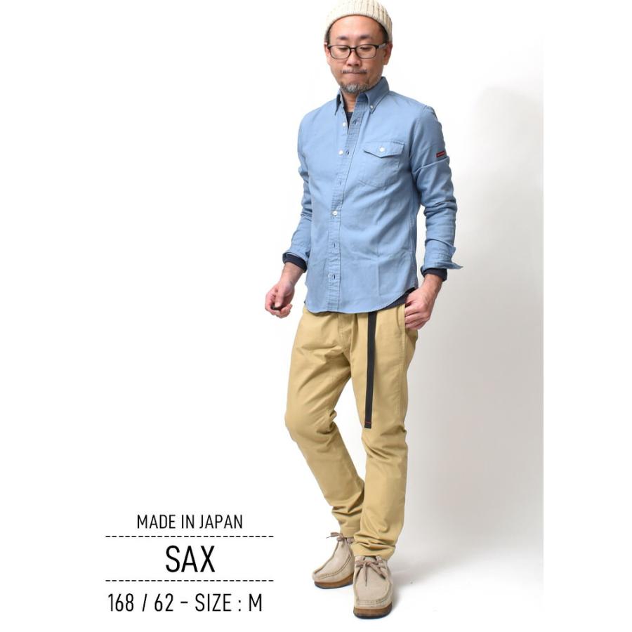 ボタンダウン オックスフォードシャツ メンズ 長袖 日本製 厚手 綿100