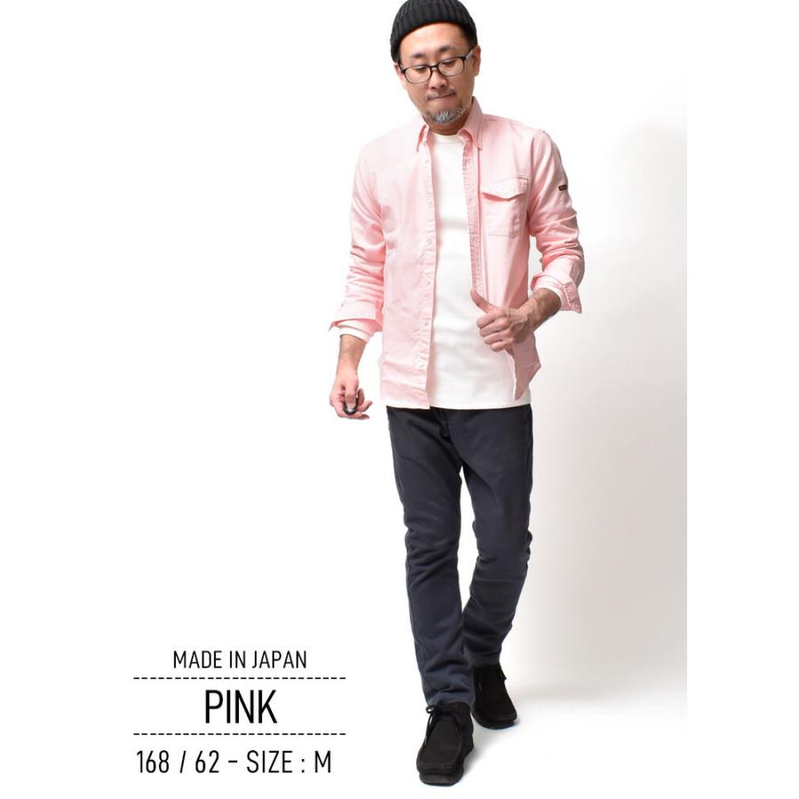 ボタンダウン オックスフォードシャツ メンズ 長袖 日本製 厚手 綿100