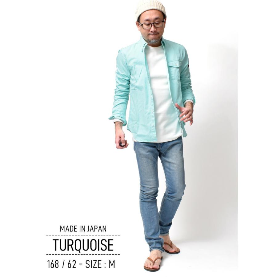 ボタンダウン オックスフォードシャツ メンズ 長袖 日本製 厚手 綿100