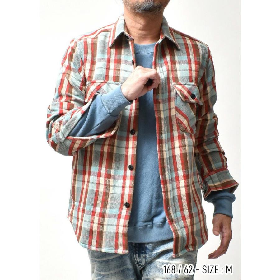 別注 】 裏起毛 厚手 ネルシャツ メンズ 長袖 アメカジ 大きいサイズ