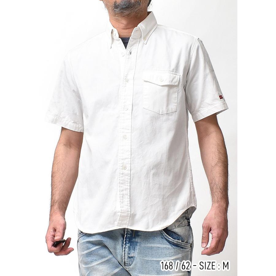 半袖 シャツ メンズ ボタンダウン オックス 日本製 厚手 綿100% 春 夏