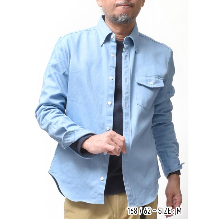 ボタンダウンシャツ 長袖 メンズ 厚手 国産 ブランド 春夏 秋冬 着丈