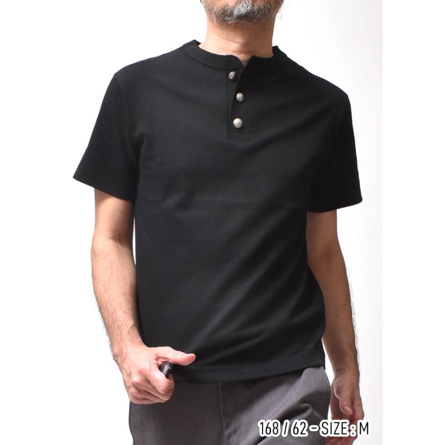 TFW49 ヘンリーネック 半袖シャツ ブラック Mサイズ 厚手 ヘンリーネック 半袖 Tシャツ メンズ 日本製 おしゃれ アメカジ