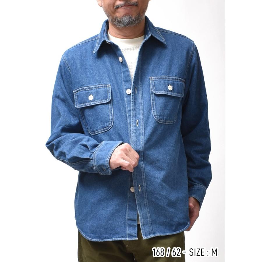 デニムシャツ メンズ 長袖 厚手 春 秋 アメカジ ブランド 30代 40代 50