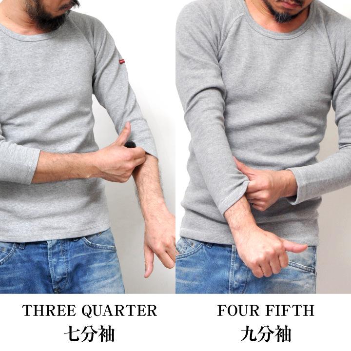 五分袖 Tシャツ メンズ インナー カットソー 無地 厚手 重ね着 アメカジ |  | 03