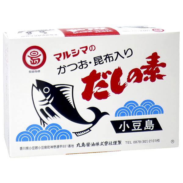 かつおだしの素 ＜50包(箱入)＞ マルシマ 丸島醤油 小豆島 出汁 昆布 粉末 小袋 袋入 500g(10g×50包) | 