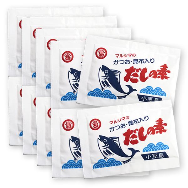 かつおだしの素 ＜50包(箱入)＞ マルシマ 丸島醤油 小豆島 出汁 昆布 粉末 小袋 袋入 500g(10g×50包) |  | 01