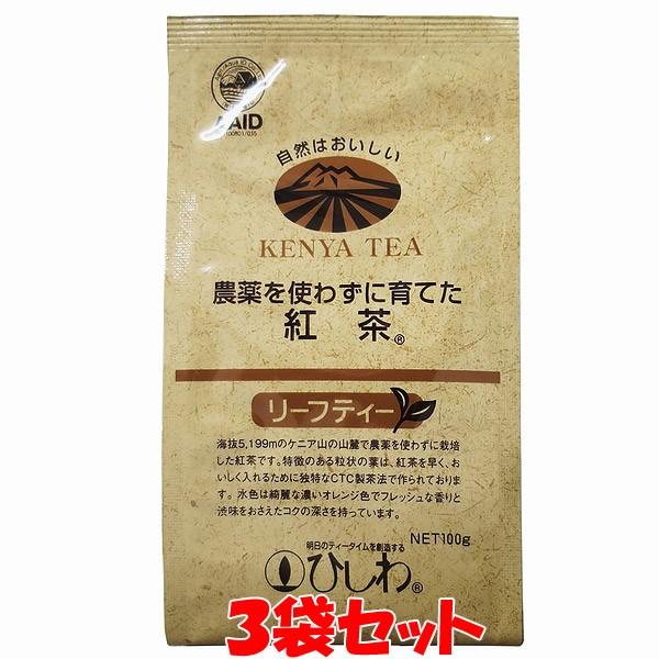 菱和 農薬を使わずに育てた紅茶 リーフティー 100g×3袋セット ゆうパケット送料無料(代引・包装不可)｜junmaru