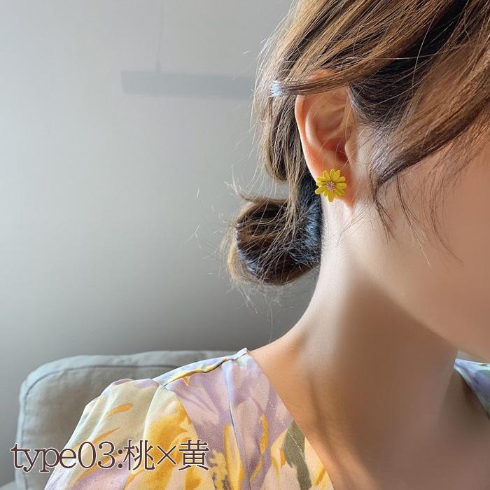 ピアス レディース 花 フラワー 20代 30代 40代 カラフル : JUNO-store 