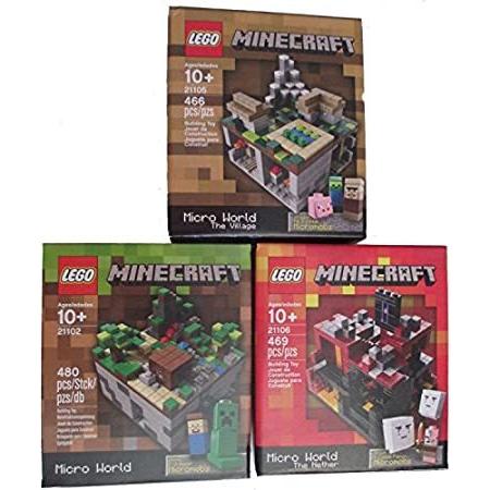 Minecraft Lego Collectible 3 Piece Set - (The Original) Minecraft 21102， th