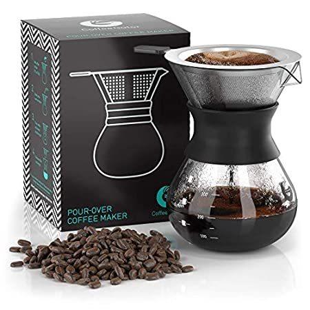 2022春の新作 Coffee Gator Hand Drip Coffee Maker - 1-2 Cup 10z Carafe with Permanent Sta コーヒーメーカー