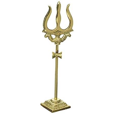 魅了 シヴァ's Trident – 真鍮Statue オブジェ、置き物