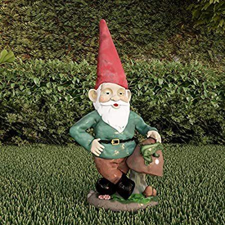 【国内配送】 Lawn 50-LG1099 Garden Pure Gnome M Figurine, Resin Style Classic Statue-Fun オーナメント、オブジェ