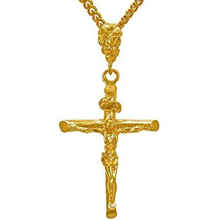 人気ブランドの新作 Lifetime ゴールド 24k純金メッキ メンズ レディース 十字架クロスネックレス Jewelry ネックレス ペンダント Www Gatorheatandair Com