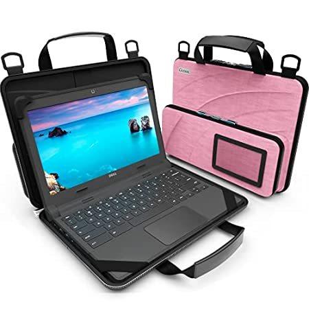 【超新作】 UZBL ピンク カラー: ビジネス用 教室 学生 ノートパソコン用 Chromebook 常時使えるポーチケース 13-14インチ その他PCサプライ、アクセサリー