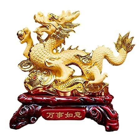 人気商品は 中国の金風水 装飾 ドラゴン像 置物 彫刻 収集品 インテリア ホーム オフィス 装飾 テーブルトップ 装飾 オーナメント 幸運のギフト オブジェ、置き物