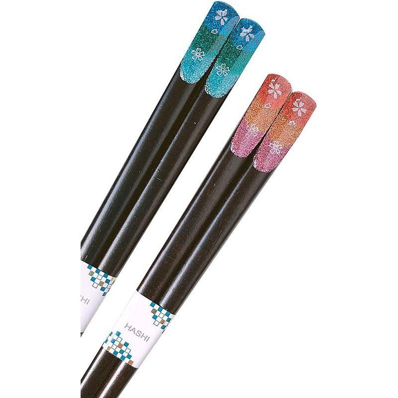 早い者勝ち 赤 青 虹花 夫婦箸 選べるデザイン桐箱 ラッピング付き 桐箱デザイン４ ギフト プレゼント ウエディング 結婚祝い 箸 qhema Com