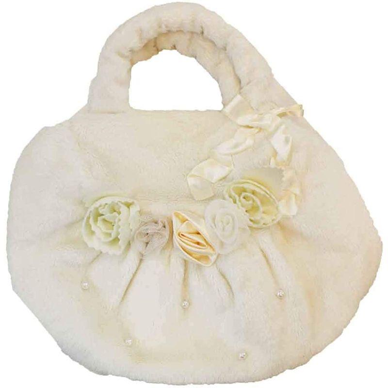 あったかい 女の子 パール リボン お花のアップリケ ホワイト 白 キッズバッグ こどもバッグ ハンドメイド 入学 入園 プレゼント 手作り ハンドバッグ 正規品 Ahmedmostafa Us
