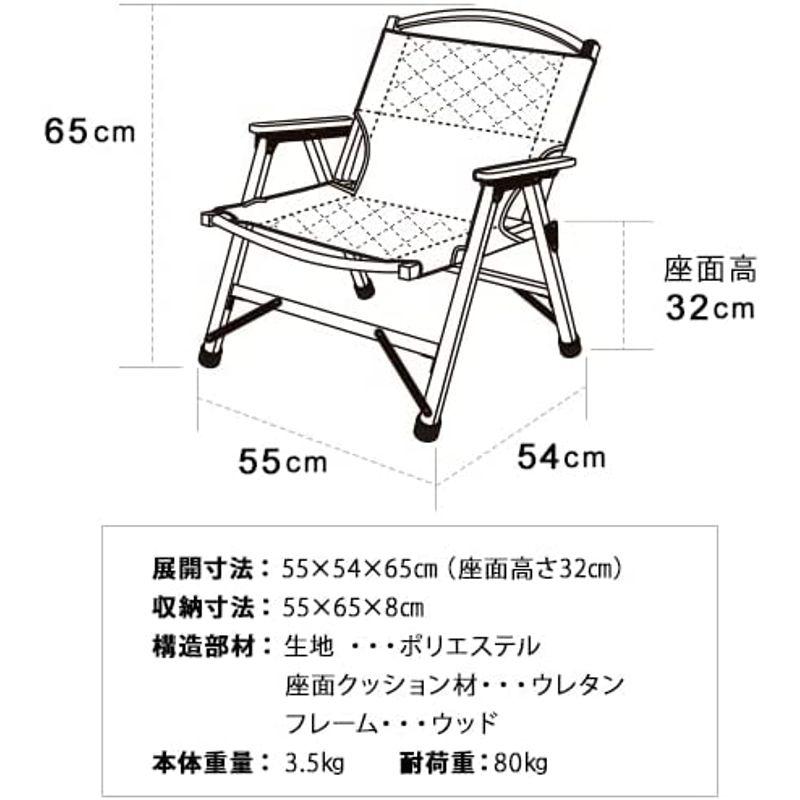 クイックキャンプ 一人掛け ウッドローチェア QC-WLC 一人掛け ウッドローチェア QC WLC