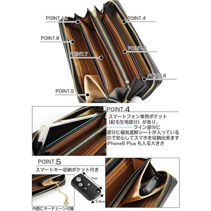 カステルバジャック 長財布 ラウンドファスナー シェスト 牛革 メンズ レディース 27606 (ブラック) 長財布 ラウンドファスナー シェスト 牛革 メンズ レディース ブラック レザー