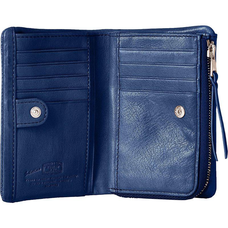 ソラチナ ミドルウォレット イタリアンレザー袋縫い ブルー あり ミドルウォレット イタリアンレザー袋縫い ブルー レザー