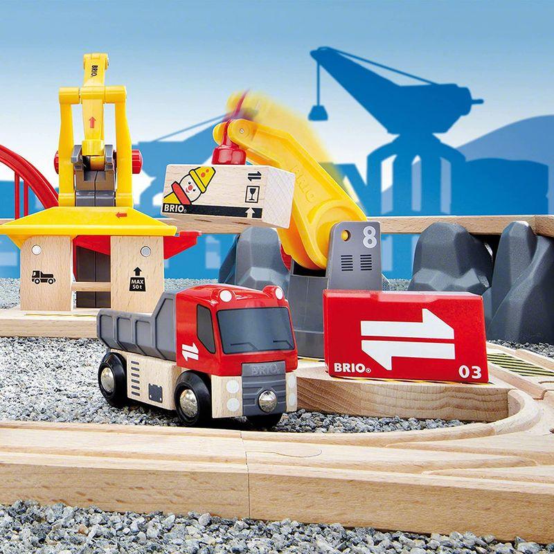 BRIO ( ブリオ ) WORLD カーゴレールデラックスセット 全54ピース 対象年齢 3歳~ ( 電動車両 電車 おもちゃ 木製 レー WORLD BRIO ブリオ カーゴレールデラックスセット 全54ピース 対象年齢 3歳 電動車両 電車 おもちゃ 木製 レー