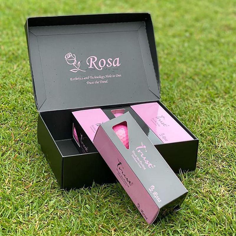 TrustトラストゴルフボールRosaウレタンカバー 3ピースリアクティブコア(ツアー系) ヘッドスピード42m/s以下 ローサパールピンク ／ 3ピースリアクティブコア ツアー系 ヘッドスピード42m/s以下 ローサパールピンク