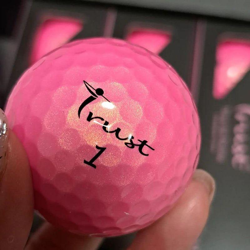 TrustトラストゴルフボールRosaウレタンカバー 3ピースリアクティブコア(ツアー系) ヘッドスピード42m/s以下 ローサパールピンク ／ 3ピースリアクティブコア ツアー系 ヘッドスピード42m/s以下 ローサパールピンク