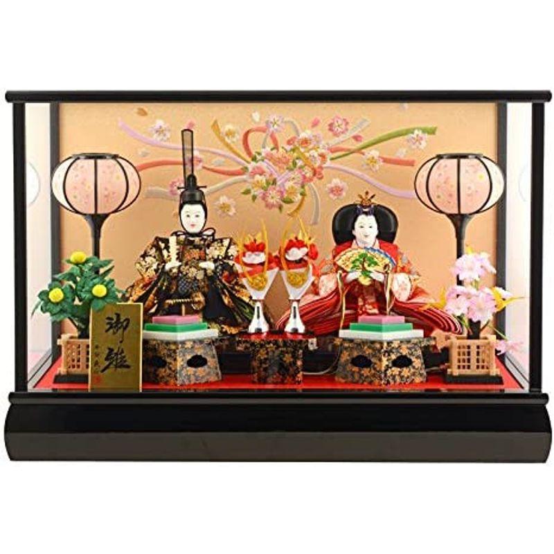 【初期/レア】 雛人形 ケース飾り 親王飾り 平安義正 被せ ケース 黒塗 h273-sm-27-3-4 【BCD1056740554】(37486円)