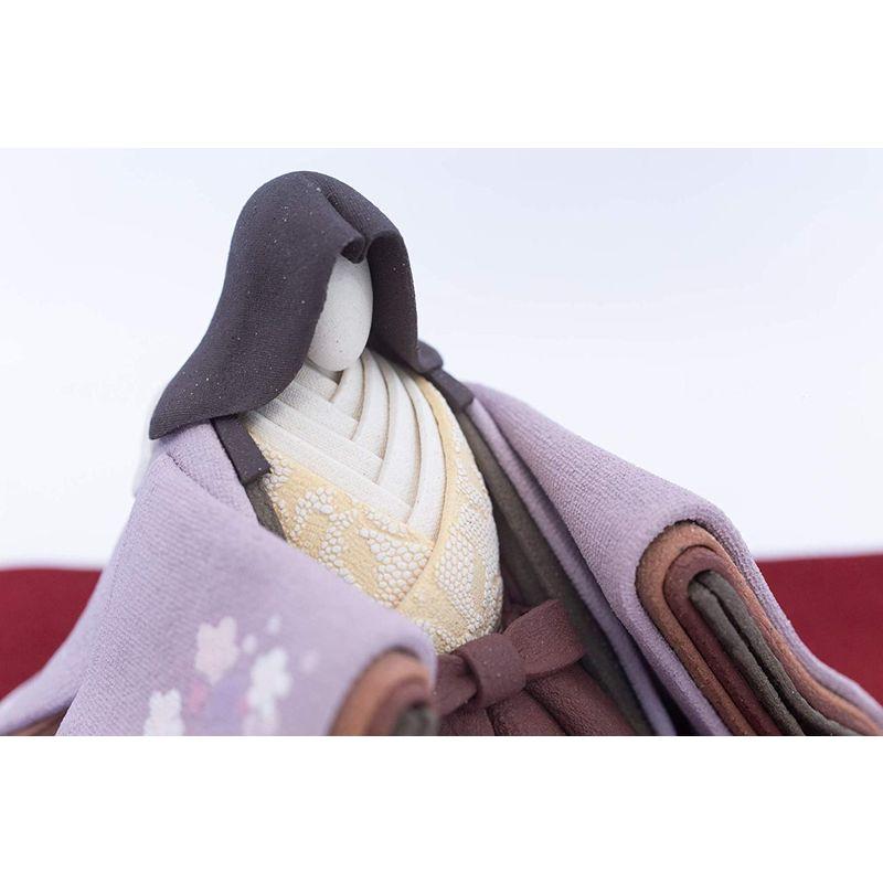 ひな人形 陶雛 澤りか作 (女雛 藤、男雛 黒) お雛様 コンパクト 水洗い可 桐箱入り 陶雛 澤りか作 女雛 藤 男雛 黒 お雛様 コンパクト 水洗い可 桐箱入り