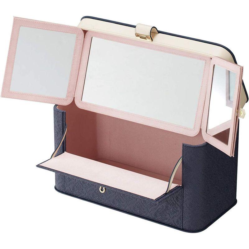 【推し】 カスタマイズできるとっておきのメイクボックス アラベスク ワイド ロイヤルネイビー 【F2272485533】(11832円)