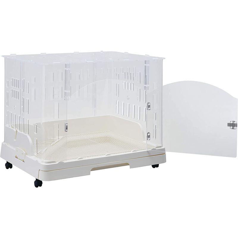 ジェックス スマートルームクリア うさぎ用アクリル製ケージ 段差が低い 観音開きタイプ 引き出し・トイレ付き ホワイト スマートルームクリア うさぎ用アクリル製ケージ 段差が低い 観音開きタイプ 引き出し トイレ付き ホワイト