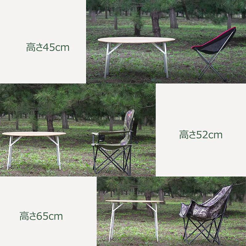 FUNDANGO アウトドアテーブル 耐荷重約80kg サークルテーブル 90cm 3-4人用 キャンプ 丸テーブル 折りたたみ 高さ調整4 約 アウトドアテーブル 耐荷重約80kg サークルテーブル 90cm 4人用 キャンプ 丸テーブル 折りたたみ 高さ調整4