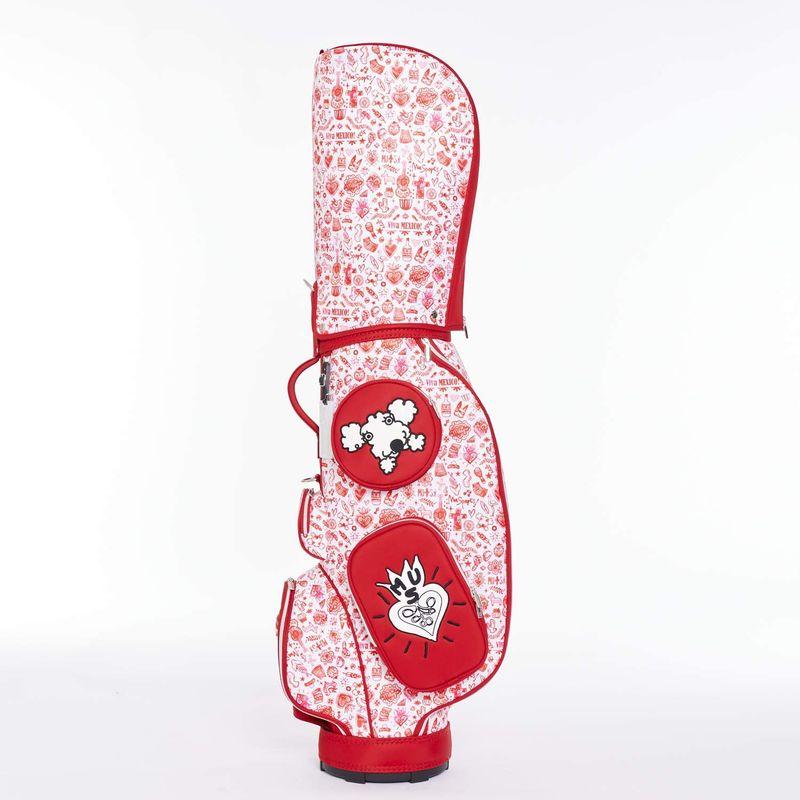 【売り切りお値下げ】 エムユースポーツ(M・U SPORTS) キャディバッグ レッド 8.5型 レディース メキシカン総柄 703D1122 【8003463644】(28391円)