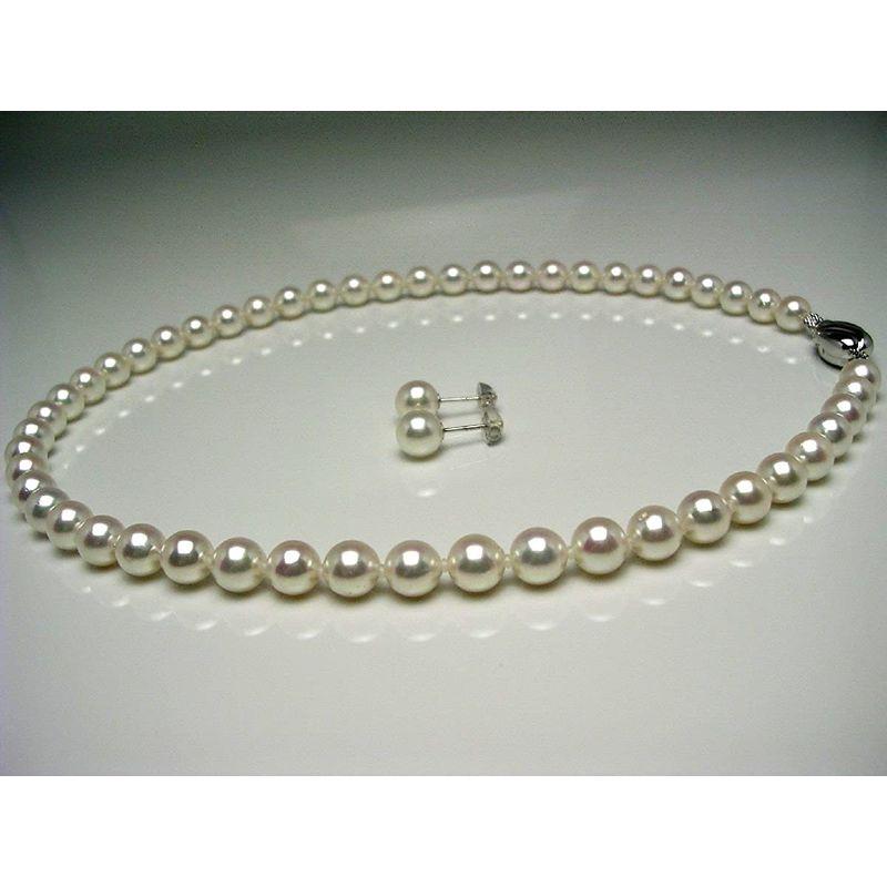 Isowa Pearl（伊勢志摩の真珠専門店 イソワパール） アコヤ真珠 ネックレス ピアス セット 7-7.5mm ホワイトピンク シルバ ホワイトピンク Isowa シルバ アコヤ真珠 ピアス イソワパール） Pearl（伊勢志摩の真珠専門店 セット ネックレス 7-7.5mm