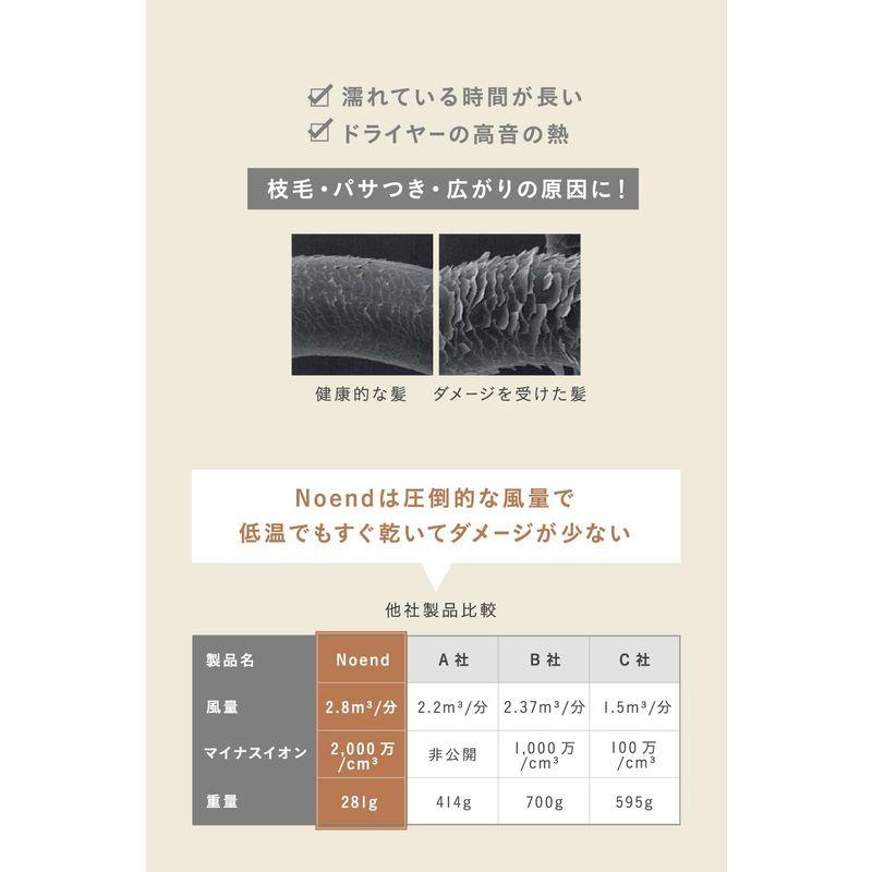 Noend エアーブロースティック ドライヤー 大風量 速乾 軽量281g マイナスイオントリートメント 温冷循環 小型 コンパクト 15モ 速乾 エアーブロースティック ドライヤー 大風量 軽量281g マイナスイオントリートメント 温冷循環 小型 コンパクト 15モ