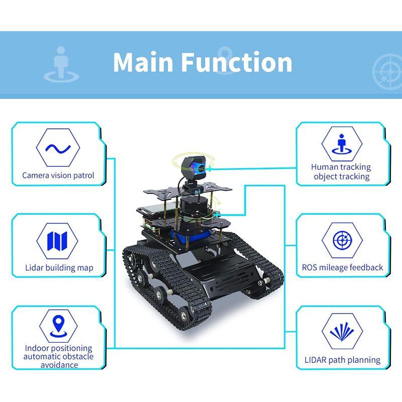【早い者勝ち！】 XiaoR Geek Raspberry Pi AIロボット 自動運転 ROSロボットカー 地図とナビゲーションを構築するためのラズベリーパ 【NAN1364897180】(48418円)