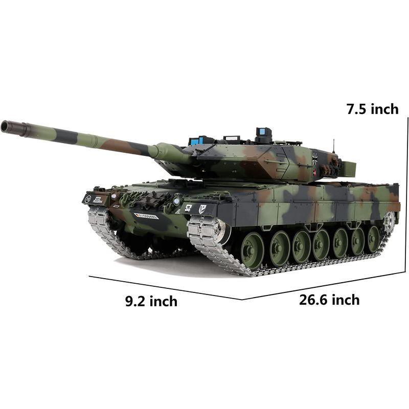 Heng Long 改造 TK6.0 エディション 1/16 2.4ghz リモートコントロール ドイツヒョウ柄 2A6 戦車モデル(360