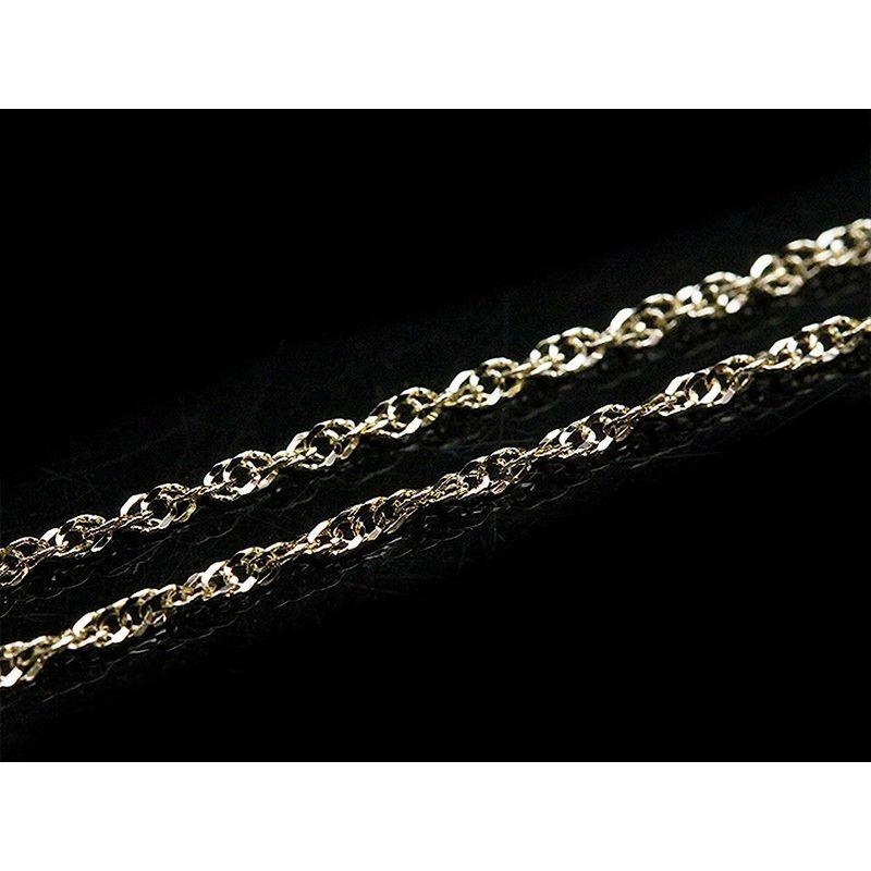 即購入可★ ハッピーボム K18 イエローゴールド スライドピンチェーン スクリューツイスト 太さ 0.16mm 長さ 45cm 18金 チェーン ネ 【3516998698】(18314円)