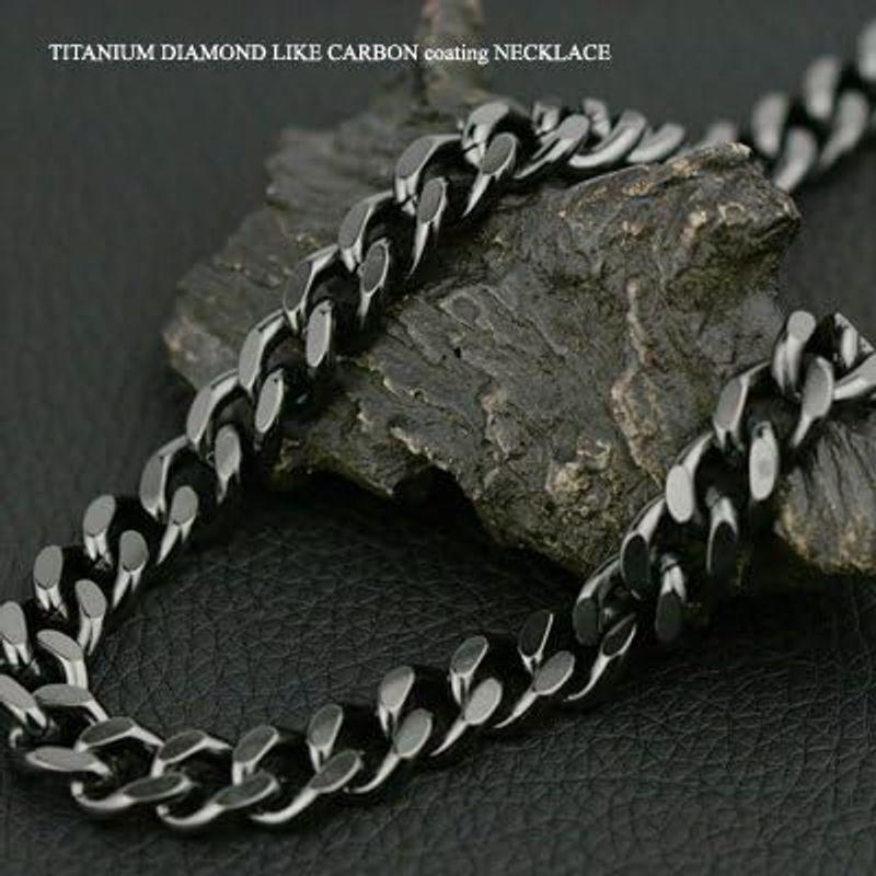 【日本未発売】 ブラックネックレス チタンチェーン黒 喜平50ｃｍ 9.3mm巾 チェーン ネックレス（DLC硬化加工)TITAN ネックレス 50ｃｍ 【A3377533380】(17588円)