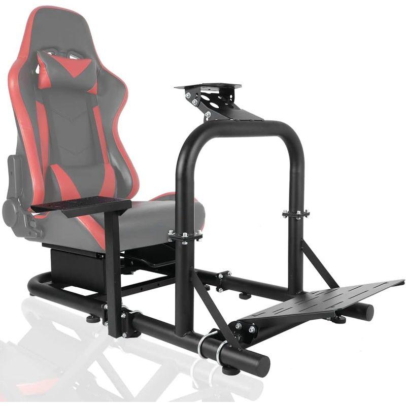 MINNEER レーシングコックピット 丸型チューブデザイン 調整可能 ハンコンコックピット ロジクール G25 G27 G29 G920 レーシングコックピット 丸型チューブデザイン 調整可能 ハンコンコックピット ロジクール G25 G27 G29 G920