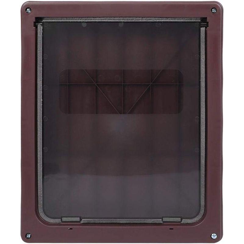 猫用 キャットドア ペット用ドア 犬ドア 犬猫用ドア 室内用 4つ回転方式 透明扉 冷暖房対策 設置簡単 丈夫 耐久性(ブラウン) 4つ回転方式 キャットドア ペット用ドア 犬ドア 犬猫用ドア 室内用 透明扉 冷暖房対策 設置簡単 丈夫 耐久性 ブラウン