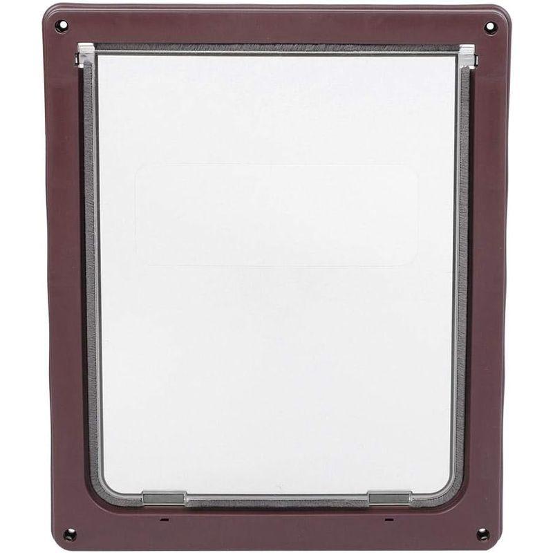 猫用 キャットドア ペット用ドア 犬ドア 犬猫用ドア 室内用 4つ回転方式 透明扉 冷暖房対策 設置簡単 丈夫 耐久性(ブラウン) 4つ回転方式 キャットドア ペット用ドア 犬ドア 犬猫用ドア 室内用 透明扉 冷暖房対策 設置簡単 丈夫 耐久性 ブラウン