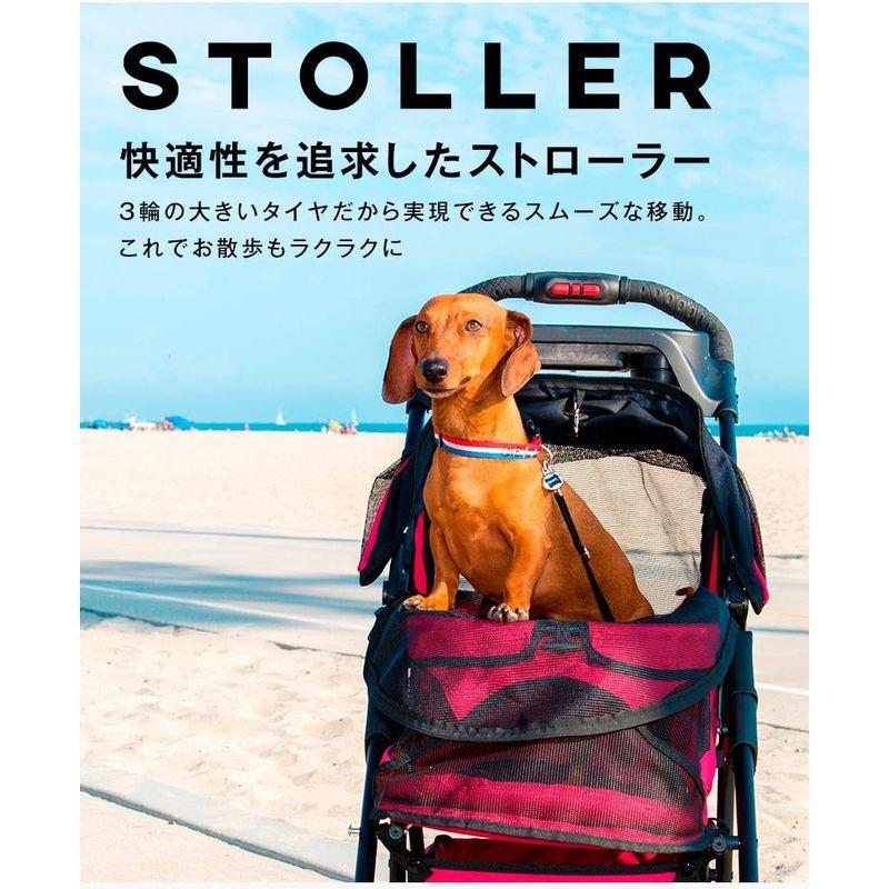 Petique ペティーク ペットストローラー ST01 ペットカート 犬 猫 耐荷重20kg 3輪 折りたたみ 小型 中型 小動物 多頭飼 猫 ペティーク ペットストローラー ST01 ペットカート 犬 耐荷重20kg 3輪 折りたたみ 小型 中型 小動物 多頭飼 　 幅