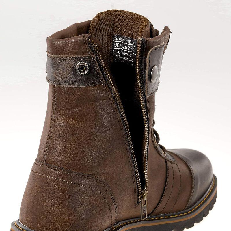 コミネ(KOMINE) バイク ヴィンテージライディングブーツ 25 Brown 05-090 SB-90 KOMINE バイク ヴィンテージライディングブーツ Brown SB